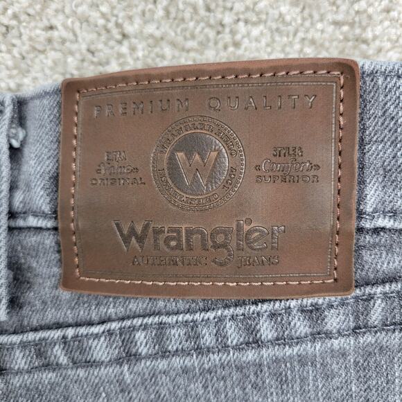 Vintage Wrangler Jeans Mens 36 x 30 Gray Wash Relaxed Fit Straight‎ Leg Baggy - Picture 3 of 13